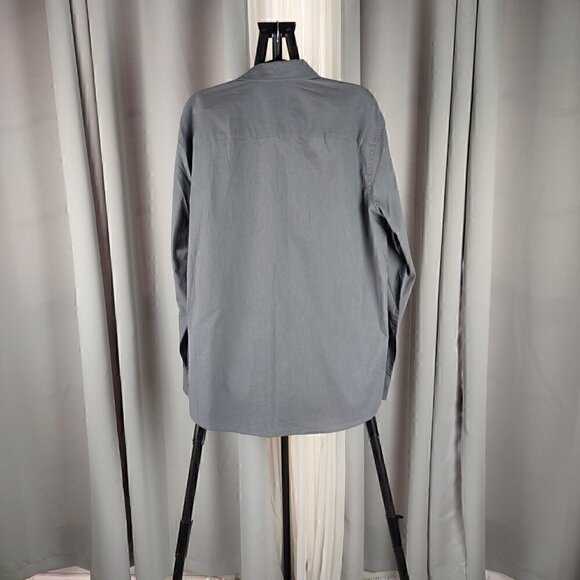 Alfani Men's Gray, Cotton Blend, Button-Up Dress Shirt. Size XL (NWT) - Picture 3 of 13